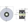 Rullo n. 24H – rullo di supporto in acciaio e gomma Ø110 mm per macchine Holmer | OEM Holmer 252061, 1130006938 | produttore KiJ