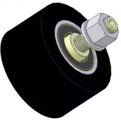 Rullo n. 311 – rullo di supporto in acciaio e gomma Ø90 mm per macchine Guaresi | OEM Guaresi P7301421000 | produttore KiJ