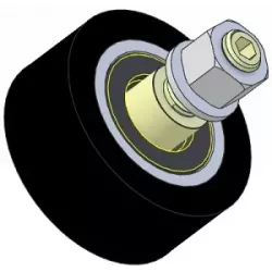 Rullo n. 313 – rullo di supporto in acciaio e gomma Ø80 mm per macchine Guaresi | OEM Guaresi P7714120000 | produttore KiJ