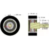 Rullo n. 313 – rullo di supporto in acciaio e gomma Ø80 mm per macchine Guaresi | OEM Guaresi P7714120000 | produttore KiJ