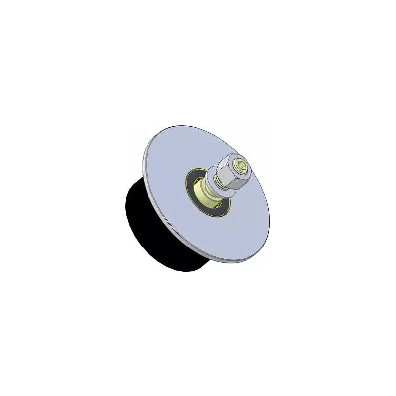Rullo n. 314 – rullo di supporto in acciaio e gomma Ø90 mm per macchine Guaresi | OEM Guaresi P7708050000 | produttore KiJ
