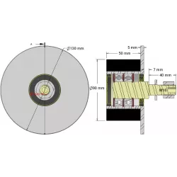 Rullo n. 314 – rullo di supporto in acciaio e gomma Ø90 mm per macchine Guaresi | OEM Guaresi P7708050000 | produttore KiJ