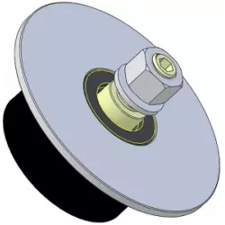 Rullo n. 315 – rullo di supporto in acciaio e gomma Ø80 mm per macchine Guaresi | OEM Guaresi P7755190000 | produttore KiJ