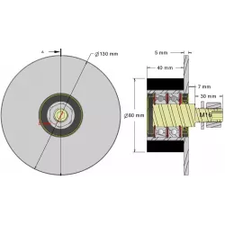 Rullo n. 315 – rullo di supporto in acciaio e gomma Ø80 mm per macchine Guaresi | OEM Guaresi P7755190000 | produttore KiJ
