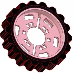 Rullo n. 320 – rullo motore in acciaio e gomma Ø263 mm, passo 40 mm, per macchine Grimme | OEM Grimme 076.04048 | produttore KiJ