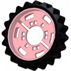 Rullo n. 321 – rullo motore in acciaio e gomma Ø258 mm, passo 35 mm, per macchine Grimme | OEM Grimme 076.04047 | produttore KiJ
