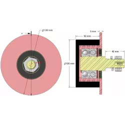 Rullo n. 325 – rullo di rinvio in acciaio e gomma Ø100 mm per macchine Sandei | produttore KiJ