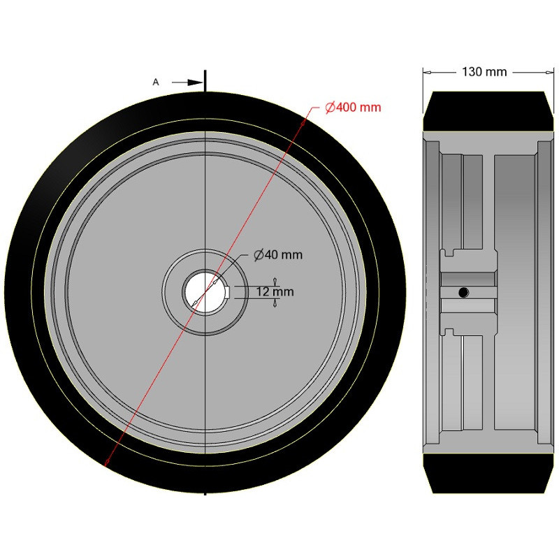 Rullo n. 335 – rigenerazione: rullo Ø400 mm | OEM 157.031.00 | produttore KiJ