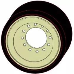 Rullo n. 343 (solo rigenerazione) – rigenerazione: rullo Ø360 mm | OEM 0007500240 | produttore KiJ