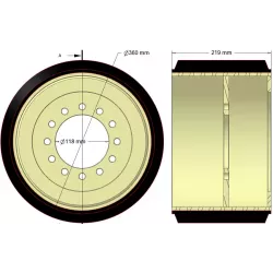 Rullo n. 343 (solo rigenerazione) – rigenerazione: rullo Ø360 mm | OEM 0007500240 | produttore KiJ