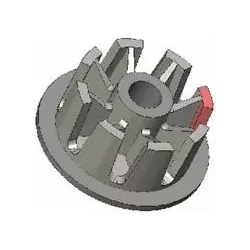 Rullo n. 27 – rullo guida in ghisa Ø103 mm per raccoglipatate Anna Z644 | OEM Anna 5644-60-005, 090.60.013.02 | produttore KiJ