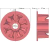 Rullo n. 27 – rullo guida in ghisa Ø103 mm per raccoglipatate Anna Z644 | OEM Anna 5644-60-005, 090.60.013.02 | produttore KiJ