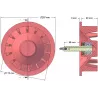 Rullo n. 41 – rullo di rinvio in ghisa Ø172 mm, passo 40 mm, per macchine Stoll | OEM Stoll 0071590, 0190550 | produttore KiJ