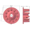 Rullo n. 48 – rullo motore in ghisa Ø145 mm, passo 44 mm | produttore KiJ