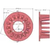 Rullo n. 52 – rullo motore in ghisa Ø178 mm, passo 40 mm, per macchine Grimme | OEM Grimme 006.00031 | produttore KiJ
