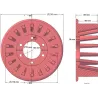 Rullo n. 55 – rullo motore in acciaio Ø215 mm, passo 40 mm, per ROPA Euro Tiger | OEM ROPA 252069 | produttore KiJ
