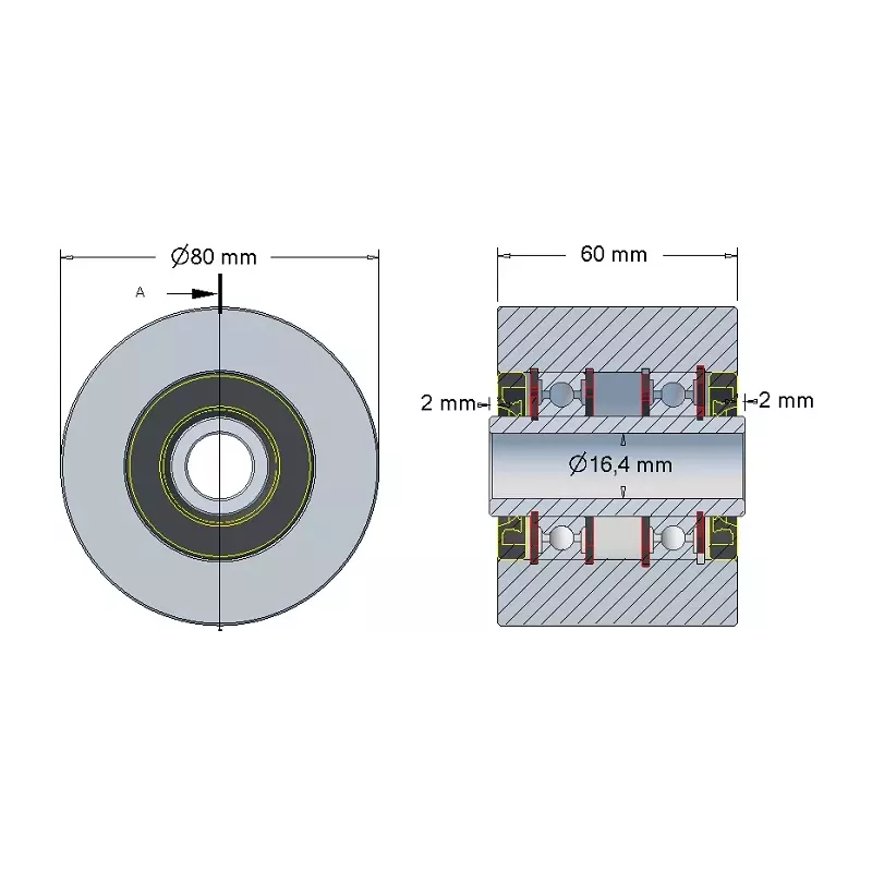 Rullo n. 58 – rullo in acciaio Ø80 mm per macchine Reekie | OEM Reekie RSS1139 | produttore KiJ