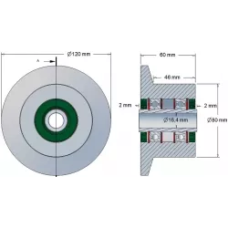 Rullo n. 59 – rullo di rinvio in acciaio Ø80 mm per macchine Reekie | OEM Reekie RSS1138 | produttore KiJ
