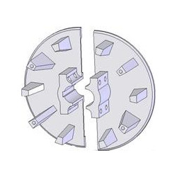 Rullo n. 60 – rullo motore in ghisa Ø238 mm, passo 40/80 mm | OEM 000.00345 | produttore KiJ