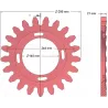 Rullo n. 73 – rullo motore in ghisa Ø295 mm, passo 40 mm, per macchine Grimme | OEM Grimme 200.06504, 006.00294 | produttore KiJ