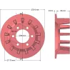 Rullo n. 78 – rullo motore in ghisa Ø170 mm, passo 44 mm, per raccoglipatate Bolko Z-643 | produttore KiJ