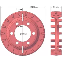 Rullo n. 87 – rullo motore in ghisa per scavapatate Z-609 | OEM 5609110100 | produttore KiJ