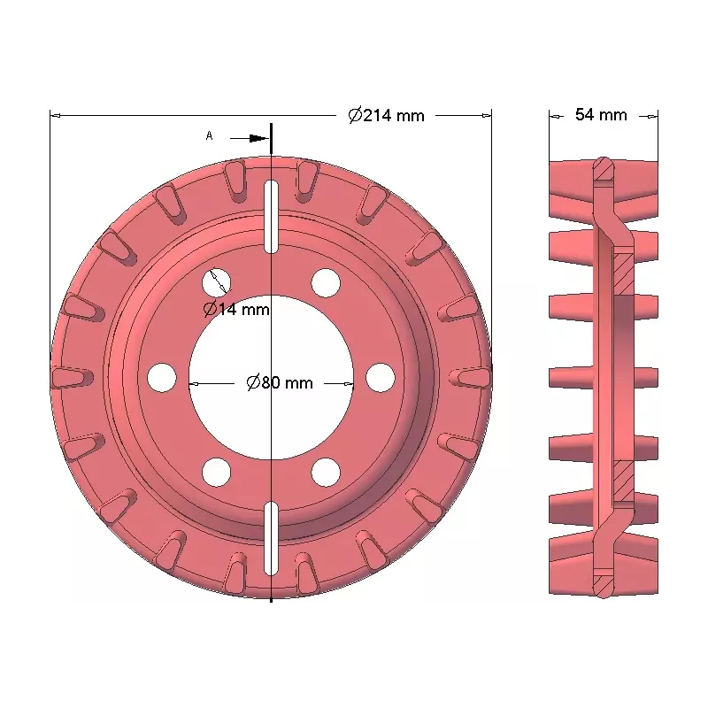 Rullo n. 87 – rullo motore in ghisa per scavapatate Z-609 | OEM 5609110100 | produttore KiJ