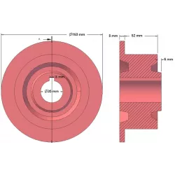 Rullo n. 88 – rullo di rinvio Ø118 mm per raccoglipatate Anna Z644 | OEM Anna 5644-51-009 | produttore KiJ