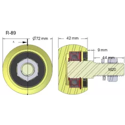 Rullo n. 89 – rullo agitatore in ghisa Ø72 mm per raccoglipatate Anna Z644 | OEM Anna 5644-51-096 | produttore KiJ