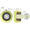 Rullo n. 89 – rullo agitatore in ghisa Ø72 mm per raccoglipatate Anna Z644 | OEM Anna 5644-51-096 | produttore KiJ