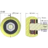 Rullo n. 90 – rullo in ghisa Ø72 mm per macchine Wuhlmaus | OEM Wuhlmaus 5644-33-002, 000.03.005.00 | produttore KiJ