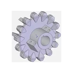 Rullo n. 96 – rullo motore in ghisa Ø168 mm, passo 42 mm | produttore KiJ
