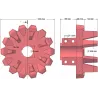 Rullo n. 96 – rullo motore in ghisa Ø168 mm, passo 42 mm | produttore KiJ