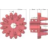 Rullo n. 98 – rullo motore in ghisa Ø168 mm, passo 36 mm | produttore KiJ