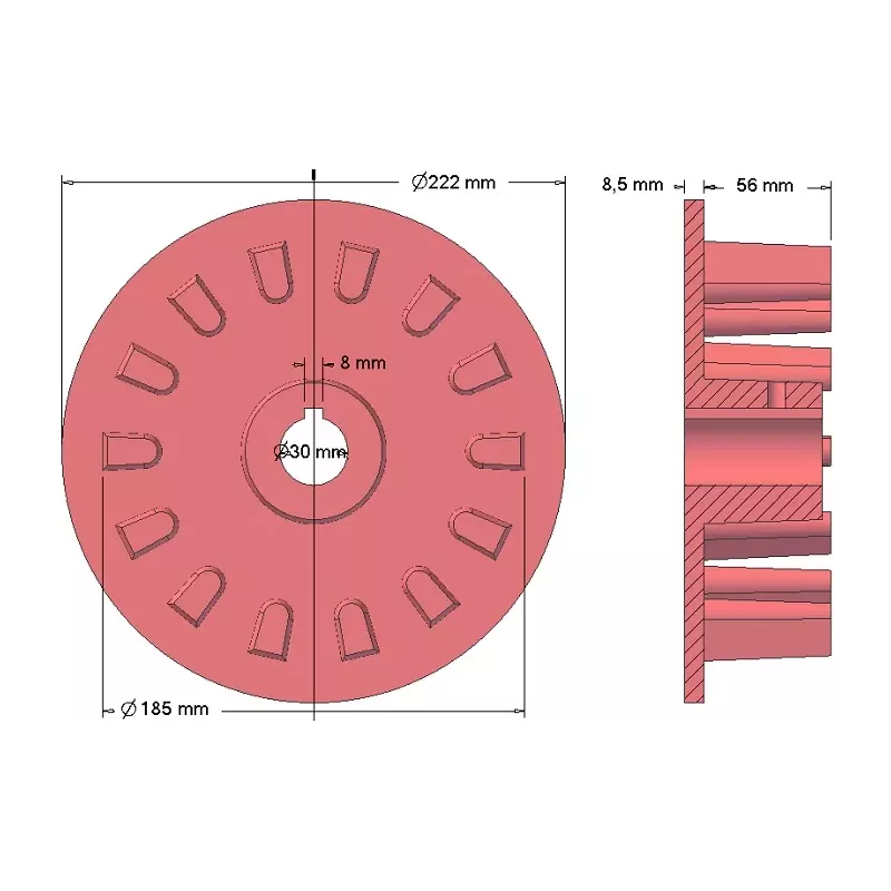 Rullo n. 99 – rullo motore Ø185 mm | produttore KiJ
