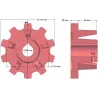 Rullo n. 126 – rullo motore in ghisa Ø110 mm, passo 40 mm | produttore KiJ