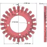 Rullo n. 128 – rullo in ghisa Ø295 mm, passo 60 mm, per macchine Grimme | OEM Grimme 006.00295, 200.06503 | produttore KiJ
