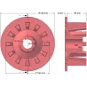 Rullo n. 130 – rullo motore in ghisa Ø140 mm, passo 40 mm, per macchine Grimme Europa Standard | OEM Grimme 006.00089 | produttore KiJ