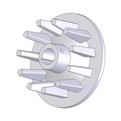 Rullo n. 131 – rullo motore in ghisa Ø145 mm, passo 44 mm, per macchine Grimme | OEM Grimme 006.00077, 006.00076 | produttore KiJ