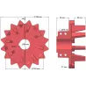 Rullo n. 142 – rullo motore in ghisa Ø180 mm, passo 40 mm | produttore KiJ