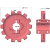 Rullo n. 148 – rullo motore in ghisa Ø214 mm, passo 42 mm | produttore KiJ
