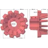 Rullo n. 172 – rullo motore in ghisa Ø170 mm, passo 50 mm | produttore KiJ