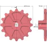 Rullo n. 173 – ruota dentata in ghisa Ø210 mm per macchine Hassia | produttore KiJ