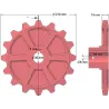 Rullo n. 174 – ruota dentata in ghisa Ø210 mm | OEM 035068 | produttore KiJ