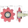Rullo n. 178 – ruota dentata in ghisa Ø123 mm | OEM 036240/1 | produttore KiJ