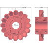 Rullo n. 181 – rullo motore in ghisa Ø210 mm, passo 36/40 mm | produttore KiJ