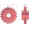 Rullo n. 183 – rullo motore in ghisa Ø203 mm, passo 28 mm | produttore KiJ