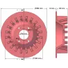 Rullo n. 196 – rullo motore in ghisa Ø230 mm, passo 36 mm, per macchine Wuhlmaus | produttore KiJ