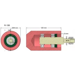 Rullo n. 199 – rullo guida Ø68 mm per macchine Grimme | OEM Grimme 200.06349 | produttore KiJ