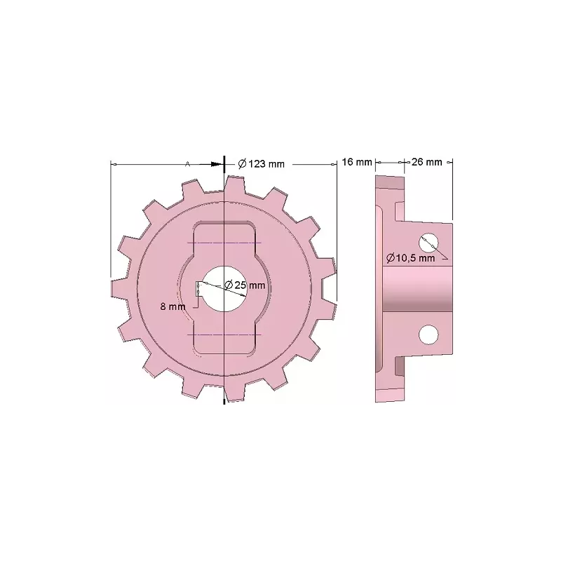 Rullo n. 201 – rullo in ghisa Ø124 mm | OEM 5642-63-050, 5642-63-049, 000.10.009.00 | produttore KiJ